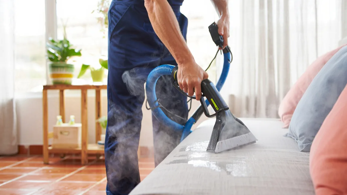 professionnel Nettoyage canapé en tissu 